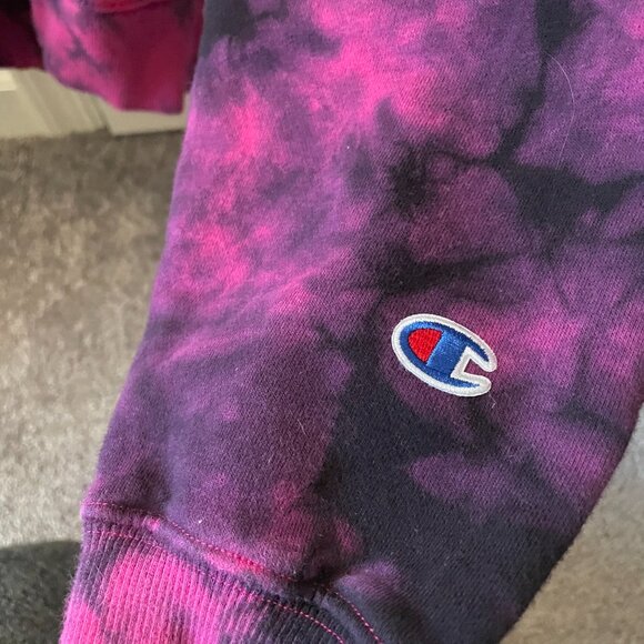 Champion Tie Dye Hoodie Pink and Purple - Picture 4 of 5